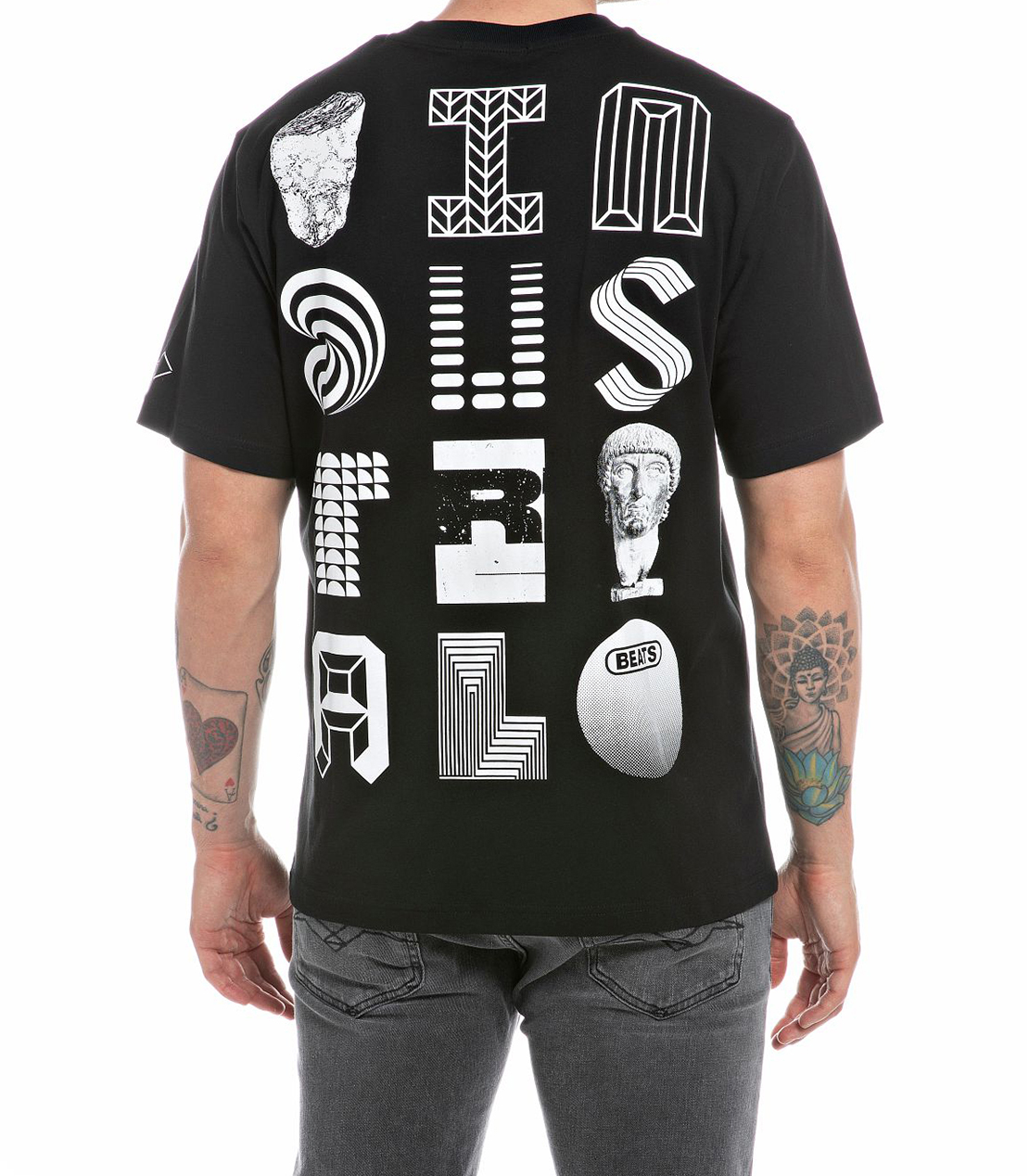 ベーシックジャージーマルチロゴグラフィックプリントT 詳細画像 ブラック 2